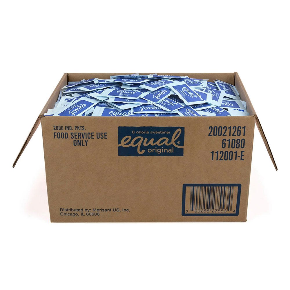 Equal Original Zero Calorie Sweetener, Sugar Substitute Packets, 2000 Ea